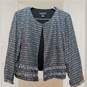 Jessica Howard Waist Jacket NWT Sz 16 Black/white